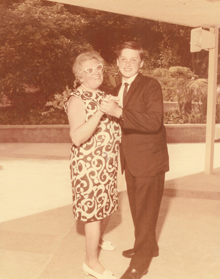 Dancing with Grandma at Bar Mitzvah party